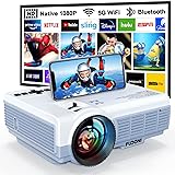 Projector with WiFi and Bluetooth, FUDONI Upgrade