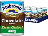 Ambrosia Devon Custard Cans Chocolate 400g Pack 12 Vegetarian Ready-to-Eat