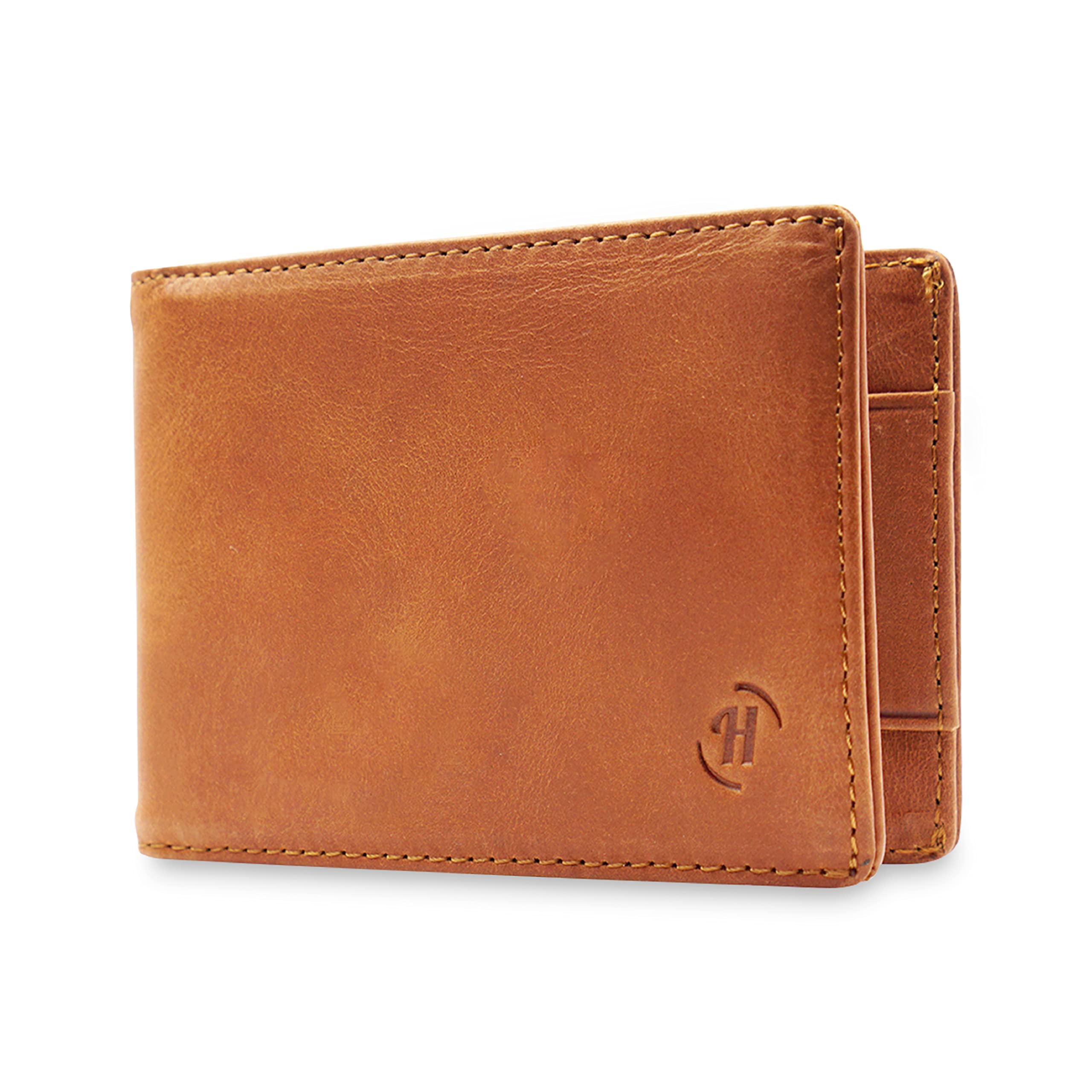 Hoq's Small Wallet for Men - Smart Minimalist Wallet with RFID Blocking - Cool Mens Slim Card Wallet - Vegan Leather - Thin Credit Card Holder to Reduce The Bulk - The Classic