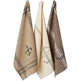 DII Cotton French Jacquard Dish Towels, Set of 3, Decorative Tea Towels for Everyday Kitchen Cooking and Baking-French Macaroons