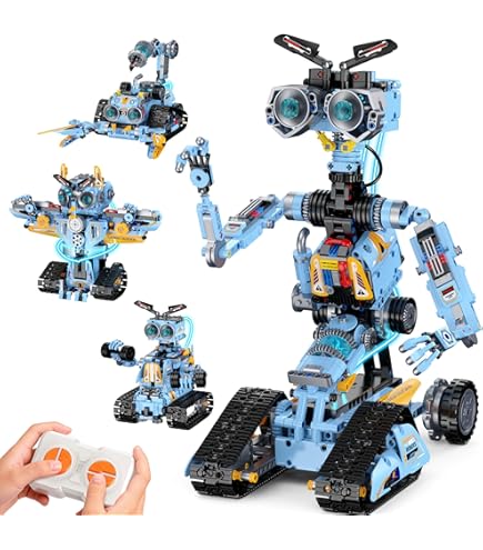 Amazon.com: zinat 4-in-1 STEM Robot Building Kit with Remote