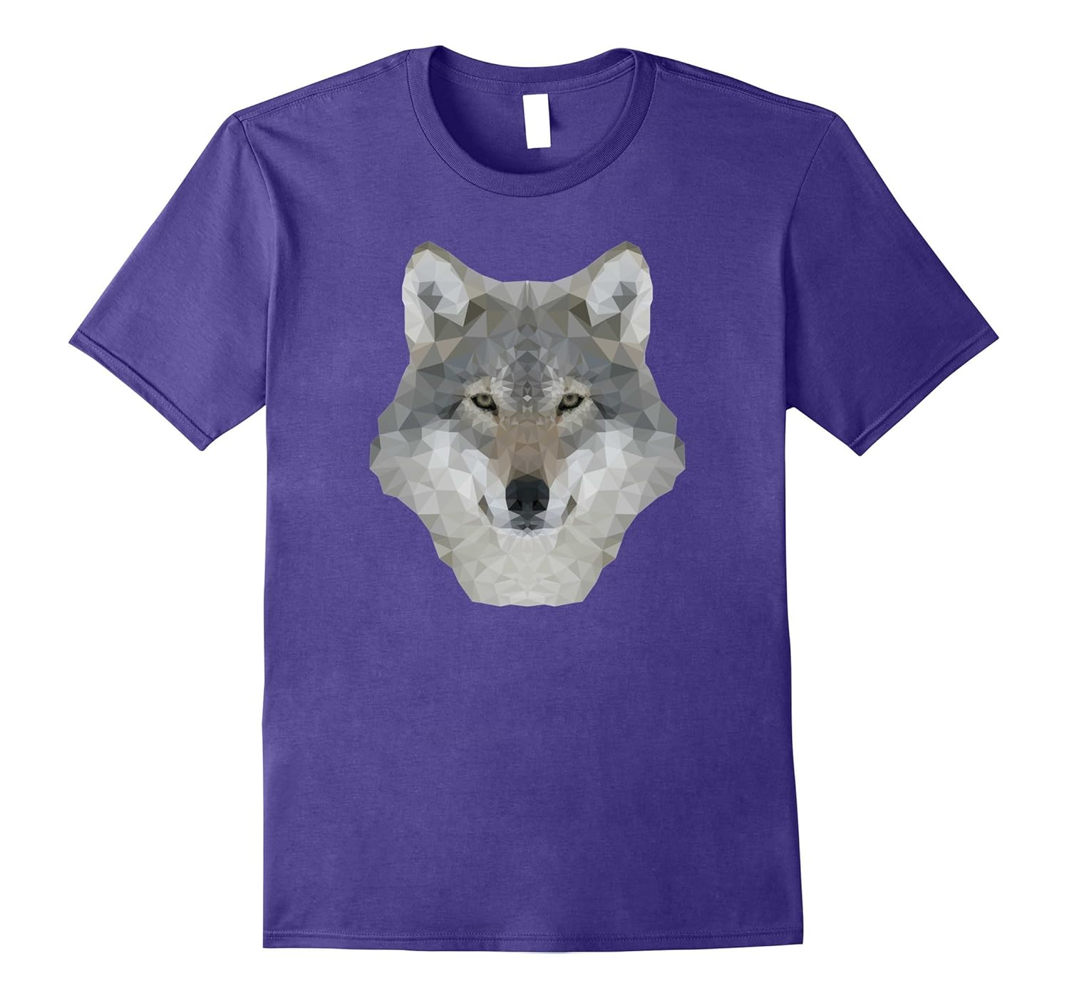 Awesome Geometric Gray Wolf T Shirt-Rose