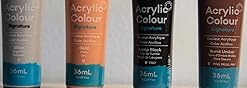 Mont Marte - Set 8 Colori Acrilici Metallizzati, Tubi 36ml, Oro, Argento, Rame, Alta Opacità