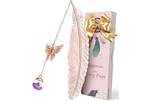 EASTPIN Bookmarks for Women Christmas Gifts - Stocking Stuffers for Women Girls Teachers Mothers Friends Book Lovers, Unique Cute Butterfly Metal Feather Flower Vintage Bookmark, Gift Ideas for Birthdays