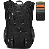 Nerlion Lightweight Foldable 35L Hiking Backpack Travel Backpack for Men Women Camping Waterproof Outdoor Hiking Daypack Backpack Black
