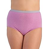 Fruit of the Loom Women's Plus Size "Fit for Me" 5 Pack Heather Brief Panties