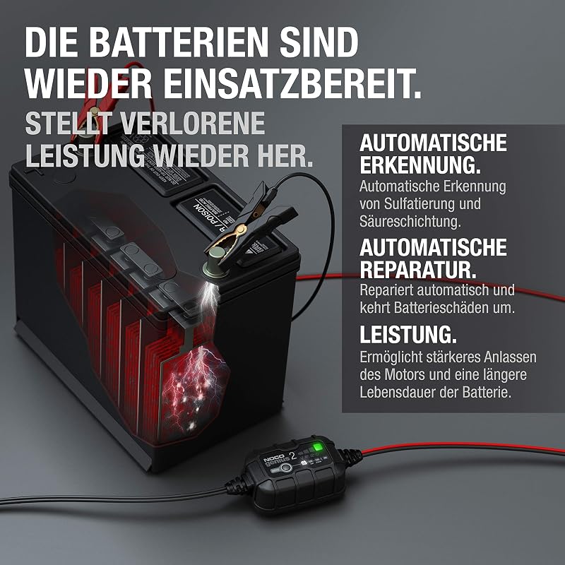 GENIUS2 2A 6V/12V Autobatterie-Ladegerät & Erhaltungsladegerät