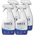 VIREX Diversey CBD540540 All Purpose Disinfectant Cleaner- Kills 99.9% of Germs and Eliminates Odors, Lemon Scent, Ready-to-Use Spray, 32-Ounce (Pack of 4)