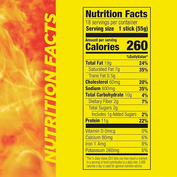 SLIM JIM MONSTER SMOKED MEAT STICKS, HOT AF FLAVOR, HIGH PROTEIN EASTER BASKET STUFFER FOR MEN, 1.94 OZ. (18 COUNT)