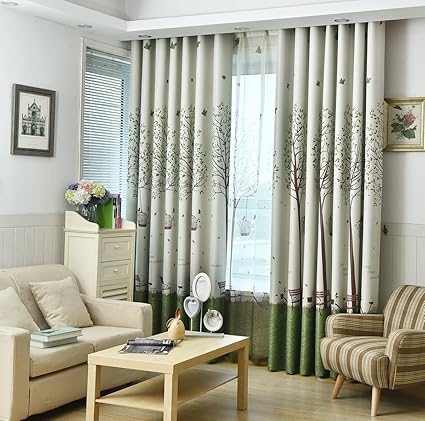 Modern Thermal Blackout Curtains Eyelet Ring Top Living Room