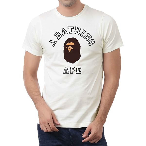 Amazon.com: bape A Bathing ape Logo for X-Large White Men T Shirt