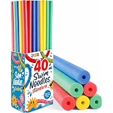 Play22 Bulk 40 Pack Pool Noodles - Extra Dense Foam Swim Noodle | First-Class Foam for Pool, Lake, Float & Swimming Training,