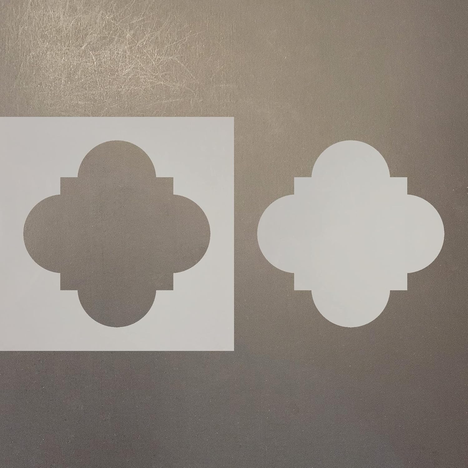 Mixed Media - Quatrefoil Reusable Mylar Stencil - Art Craft Supplies New Sizes (4