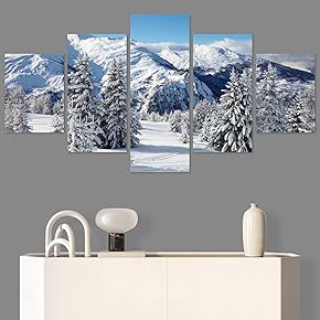 SIGNWIN 5 Panel Canvas Wall Art Modern Art...