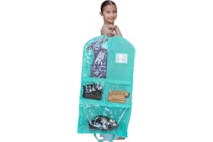 KENDALL COUNTRY Premium Waterproof Dance Garment Bag - 35 inch Clothes Bag with Gusset, 5 Pockets & Side Zip for Dance Costumes, Skating, Theatre, Beauty Pageants, Cheer & More. Best for younger performers with small costume pieces.