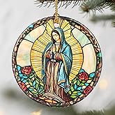 Our Lady of Guadalupe Christmas Ornaments: Christmas Tree Ornaments, Mexican Mom Holiday Decor, Stocking Stuffers, Gift Ideas, Xmas Gifts, and Latin Mom Gifts