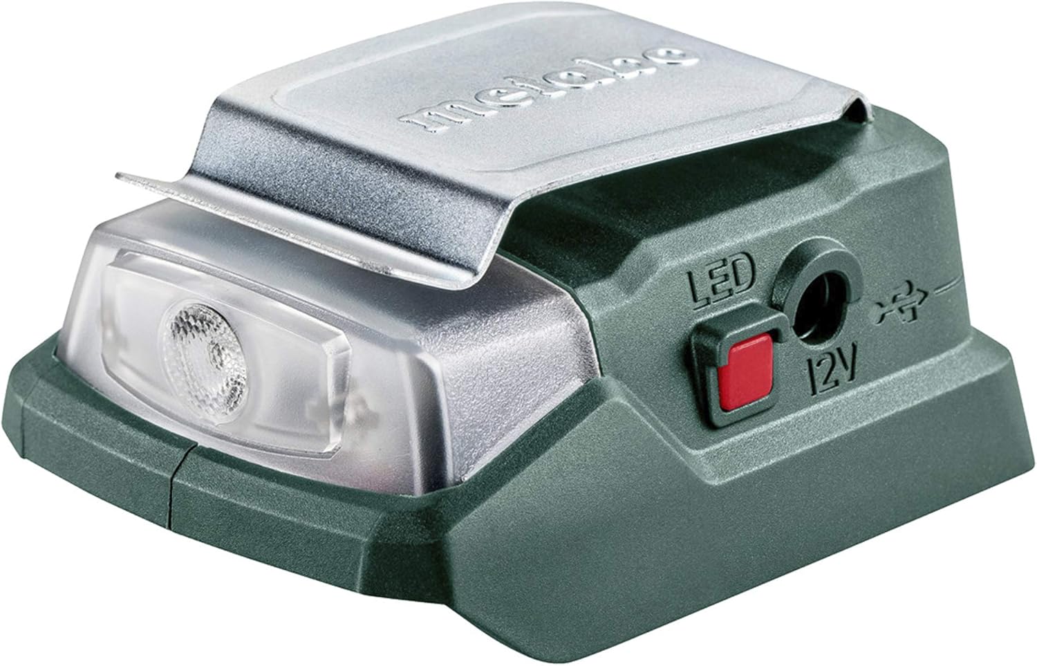 Metabo 600298000 600298000-Linterna y Cargador conexión USB (para batería) PowerMaxx PA 12, 12 V, Negro