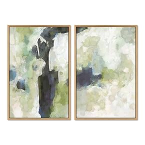 SIGNWIN 2 Piece Framed Canvas Wall Art Minimalism...