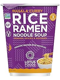 Lotus Foods Masala Curry Soup with Brown Rice Ramen, 2 Ounce, 6 Count