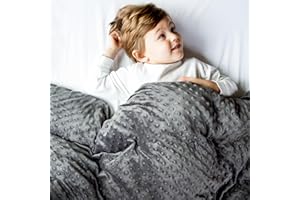 Harkla Kids Weighted Blanket - 7lb Bamboo Rayon Cooling Weighted Blanket for Kids - Washable Minky Cover and Glass Beads Filled Weighted Inner - Designed for Sensory Seekers Weighing 40lb to 70lb