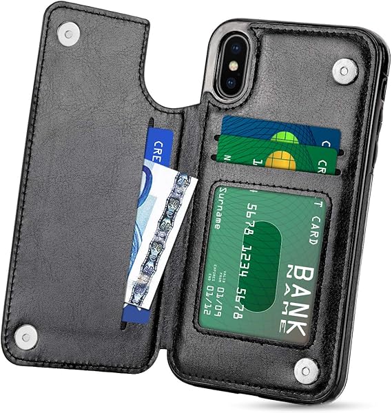 Amazon Com Hiandier Wallet Case For Iphone Xs Max Slim
