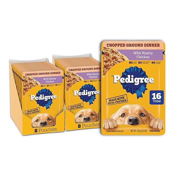 PEDIGREE CHOPPED GROUND DINNER WET DOG FOOD POUCHES...