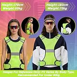 Uncle Paul Reflective Gears Safety Vest High Visibility Orange Green 56cm view 3