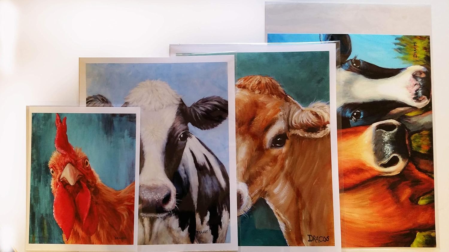 Amazon Com Cow Art Print Holstein Cow On Light Blue Dairy Cow