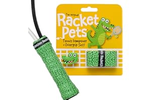 Racket Pets Kids Tennis Racket Dampener & Matching Overgrip Tape, Performance Shock Absorbing Dampener for Tennis Racket