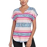 Abrooical Women's Short Sleeve Workout Shirts V Neck Exercise Yoga Basic Top Quick Dry Side Split