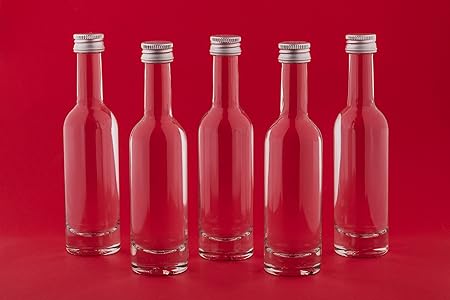 24 x kleine Flaschen 50 ml Schnapsflaschen BOR 1. KLASSE GLAS Likörflaschen mini Fläschchen Miniatur Nr. 40ML slkfactory