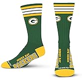 For Bare Feet Men's NFL 4-Stripe Deuce Performance Crew Socks