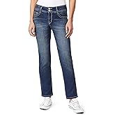 WallFlower Womens Luscious Curvy Straight 29" Mid-Rise Insta Stretch Juniors Jeans