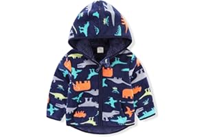 DILIBA Toddler Fleece Jacket Lightweight Hooded Warm Winter Coats for Baby Boys Girls