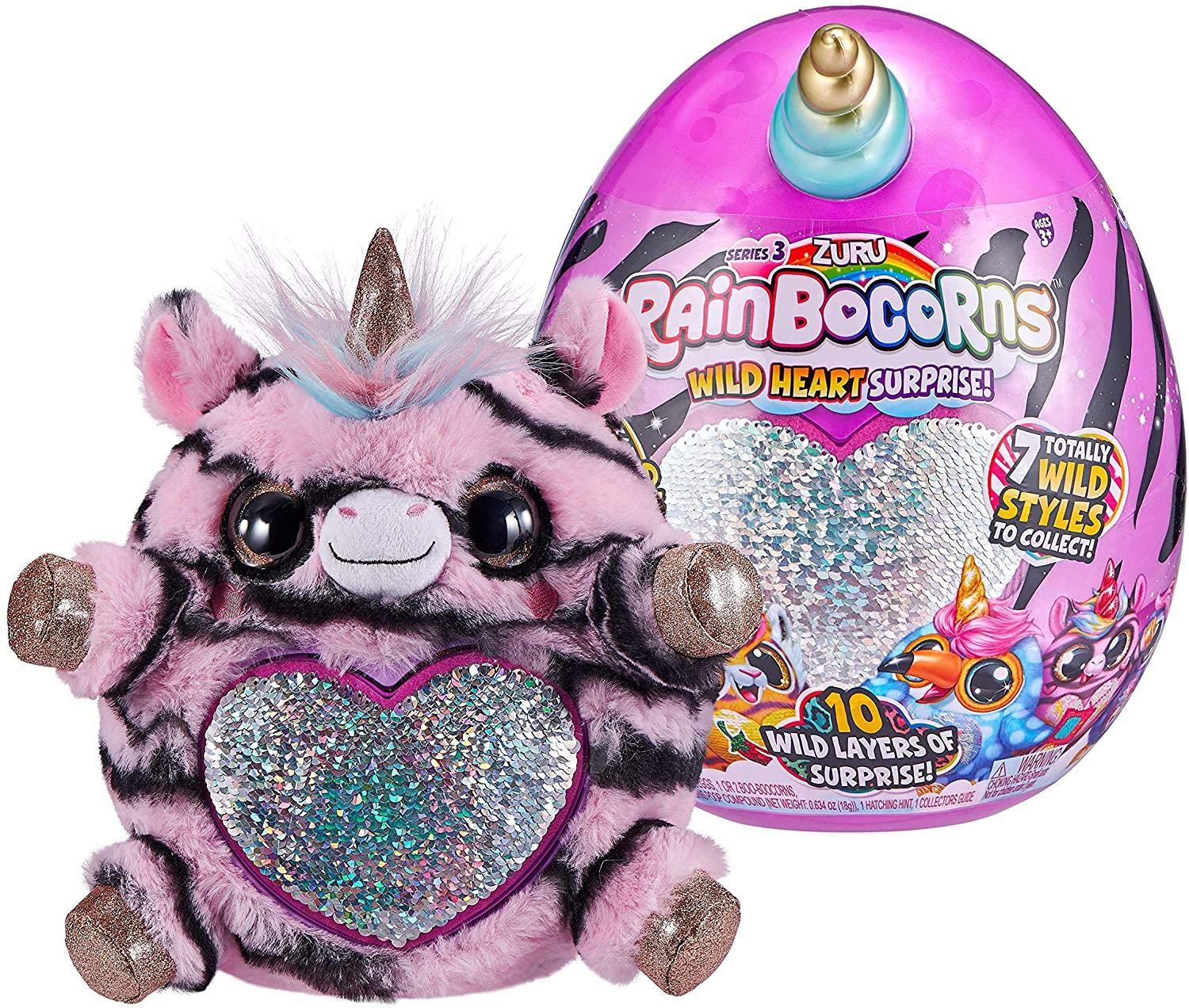 ZURU RAINBOCORNS 9215B Wild Heart Surprise Series 3, Zebracorn