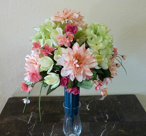 Amazon Com Cemetery Flowers In Vase Cemetery Flowers For Graves