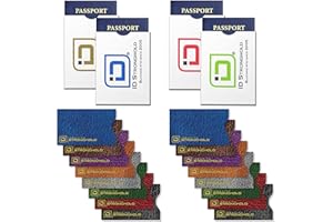 ID Stronghold - RFID Blocking Sleeves - Passport and Credit Card Protector Sleeves - Identity Theft Protection (Leatherlook)