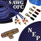 8 Gauge OFC Amp Kit, 20% Oversized 8 AWG Power