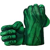 PROVAINT Superhero Gloves Toy Fists for Kids – Soft Plush Costume Accessories for Pretend Play, Cosplay, Dress Up – Boys & Girls Gift for Christmas, Halloween, Birthday (1 Pair, Green)