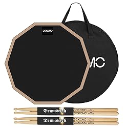 Drum Practice Pad, 12-Inch Silent Drum Pad Set with