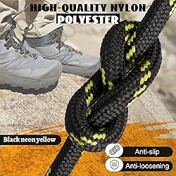 Puzeam 2 Pairs Work Boots Shoe Laces 4.5mm Heavy