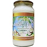 Organic Coconut Oil 33.81 Oz Extra Virgin Cold-Pressed for Hair, Skin, Beauty and Cooking