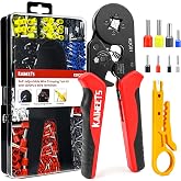 Sopoby Ferrule Crimping Tool Kit – 1800pcs Wire Ferrules (AWG 28-7) With Ratchet Crimper Plier, Square Crimp Style