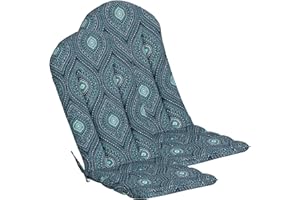COZYVIDA 50"x20" Adirondack Chair Cushions Set of 2,Outdoor Rocking Chair Cushions high Back,Water Repellent,Fade Resistant w