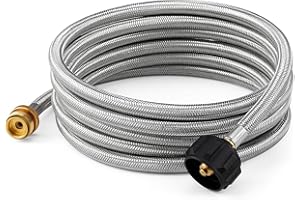 Kohree 12FT Propane Hose, Propane Tank Hose, Propane Adapter Hose 1lb to 20lb, Propane Hose Extension Fit for Mr Buddy Heater/Black Stone Griddle/Coleman Stove/Webber Q Grill Propane Hoses