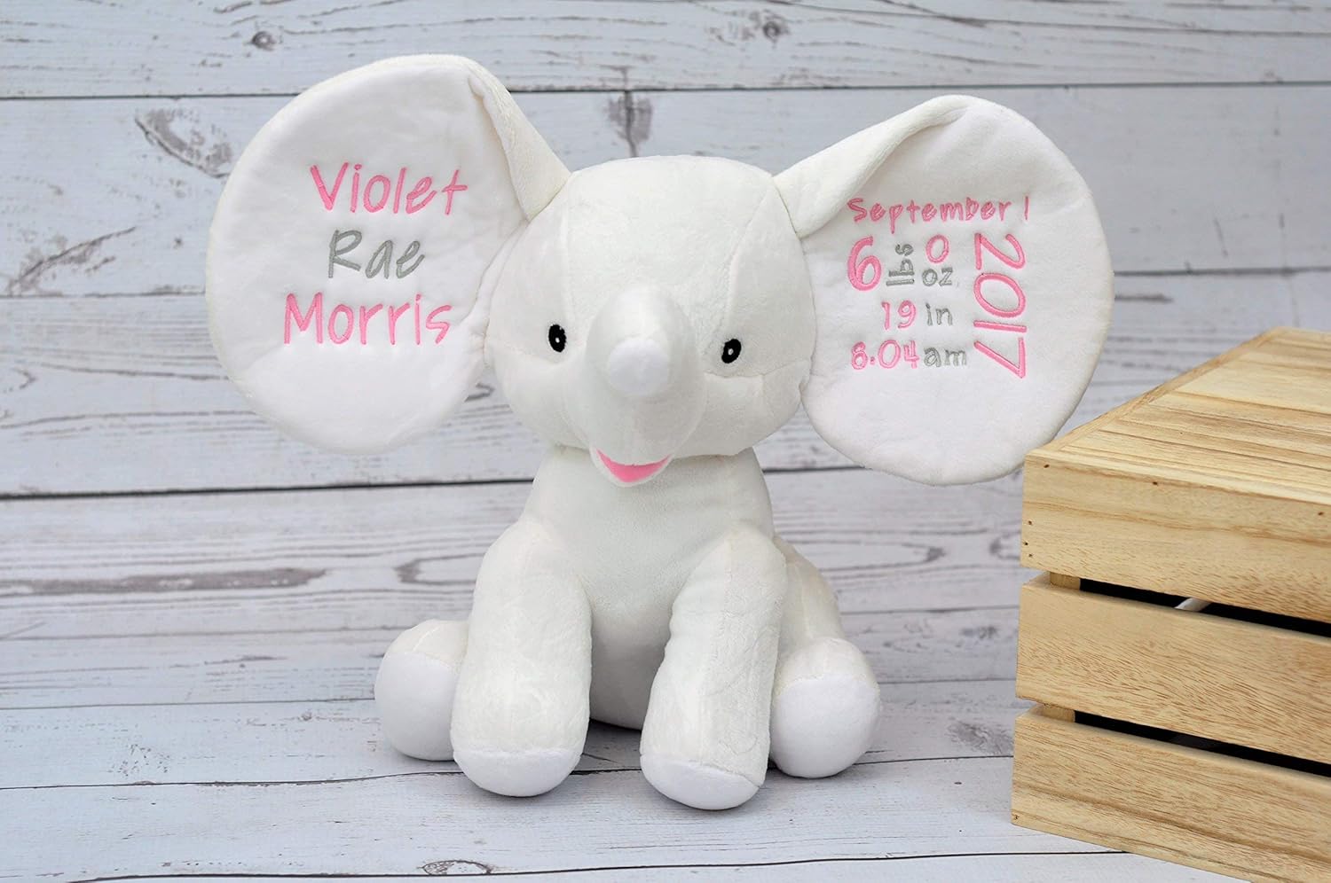 Cubbies Dumble ElephantPersonalized Birth Stat Elephant