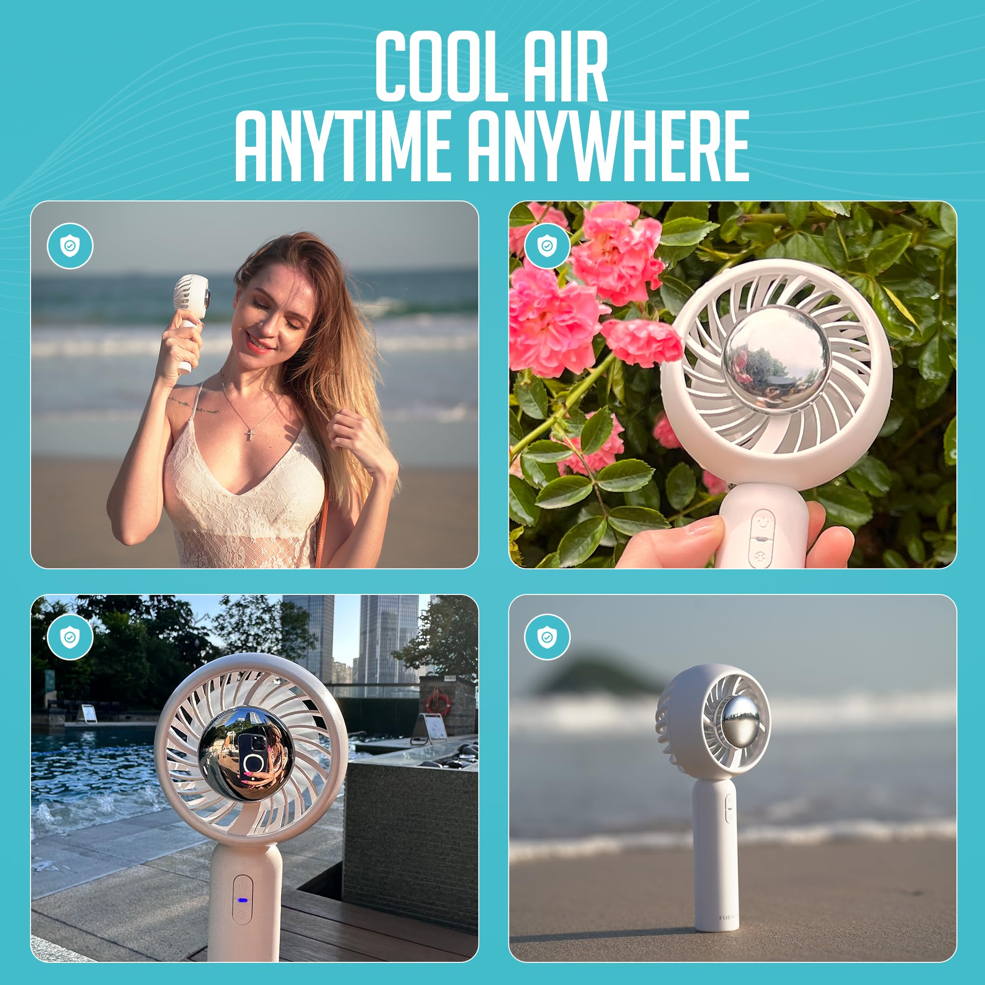 Formano Cold Air Portable Cooling AC Handheld Fans – The GENUINE Rechargeable Portable Ice Cooling Refrigerating Pad Handheld Cooling Fan That Blows Cold Air