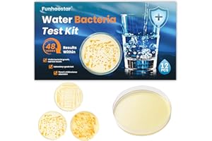 Bacteria Test Kits for Drinking Water - 12 Tests Detect Coliform, E.coli & All Bacteria | Home Quality Testing Kit for Well, 