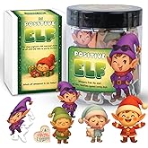 Positive Elf Jar – 60 Funny Emotional Support Jar, Christmas Gifts for Kids, Tweens, Teens, Women, Coworkers, Teachers, Siste