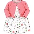 Hudson Baby Baby Girls' Cotton Dress and Cardigan Set
